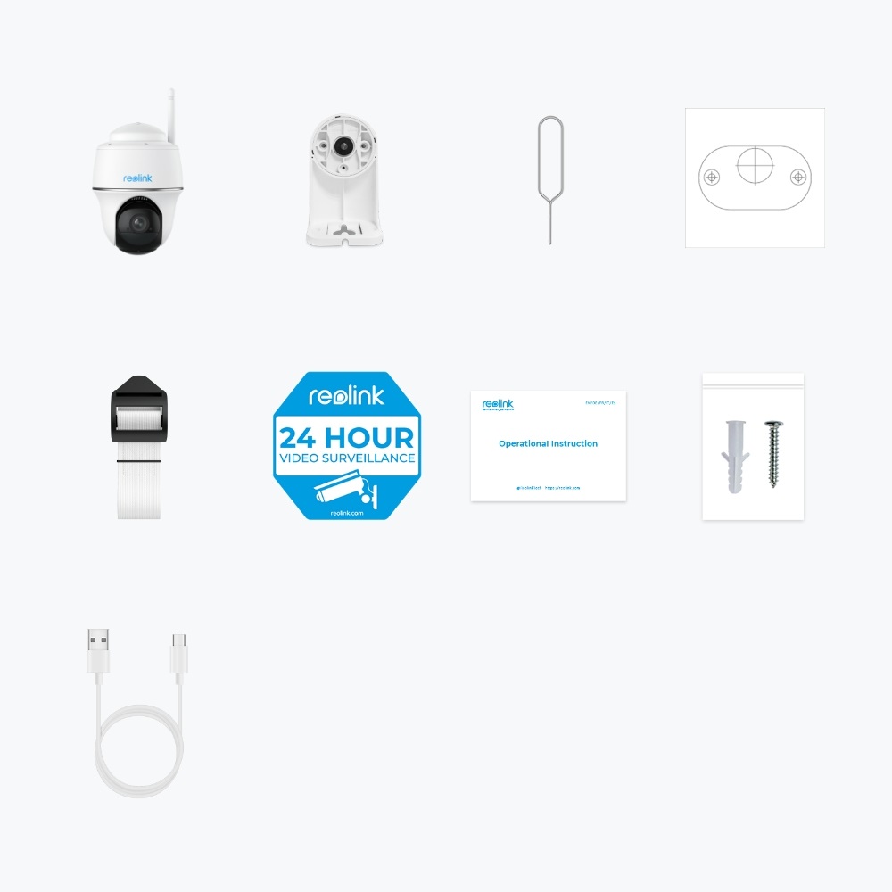 Reolink Argus Series B420 - Telecamera di Sicurezza IP Wireless Interno ed Esterno, Risoluzione 2304 x 1296 Pixel, Design Cupola, Colore Bianco