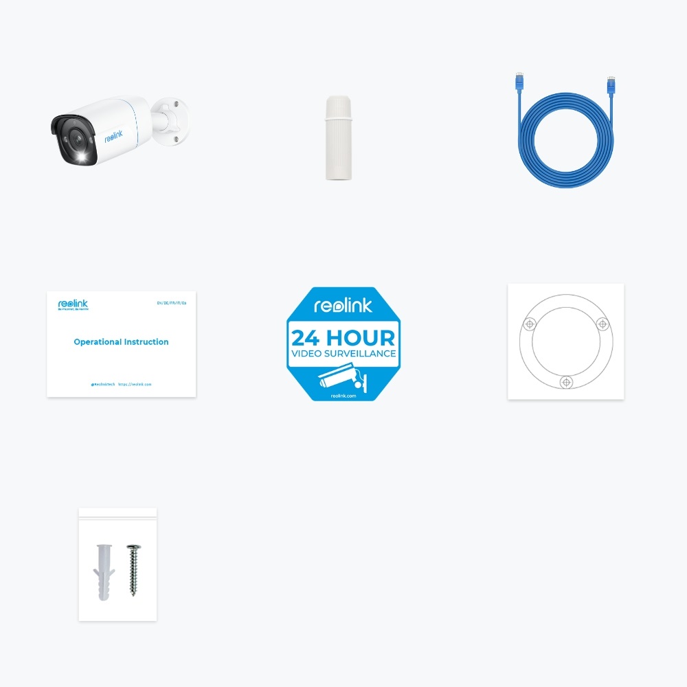 Reolink P330 Telecamera di Sicurezza IP 4K UHD 8MP Interno/Esterno con Rilevamento Movimento, Visione Notturna e PoE