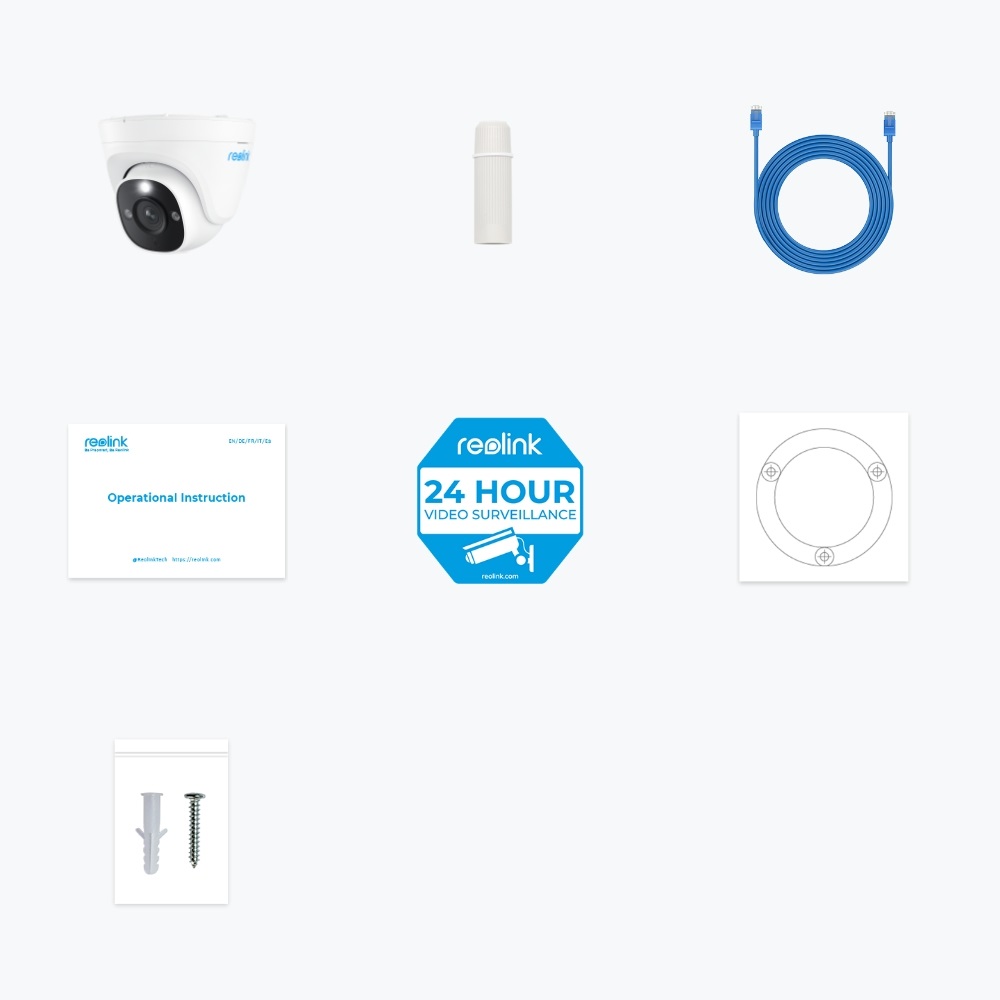 Reolink P334 Telecamera di Sicurezza IP 4K 8MP Cablata per Interno ed Esterno con Google Assistant e Supporto PoE