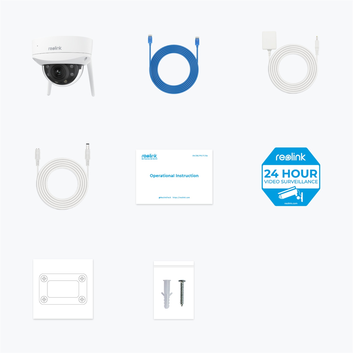 Reolink W437 Telecamera di Sicurezza IP 4K 8MP Wi-Fi Bianco per Interni ed Esterni con Visione Notturna Colorata e Montaggio a Soffitto