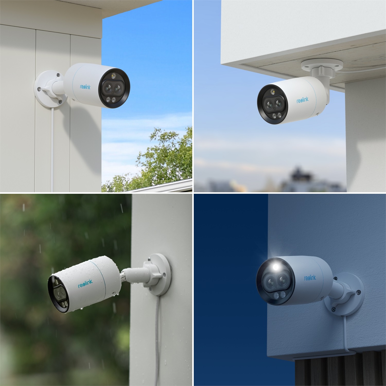 Reolink P330M Telecamera di Sicurezza IP 4K UHD 8MP Interno ed Esterno con Doppio Obiettivo e Angolo di Visione di 109° - Montaggio a Parete