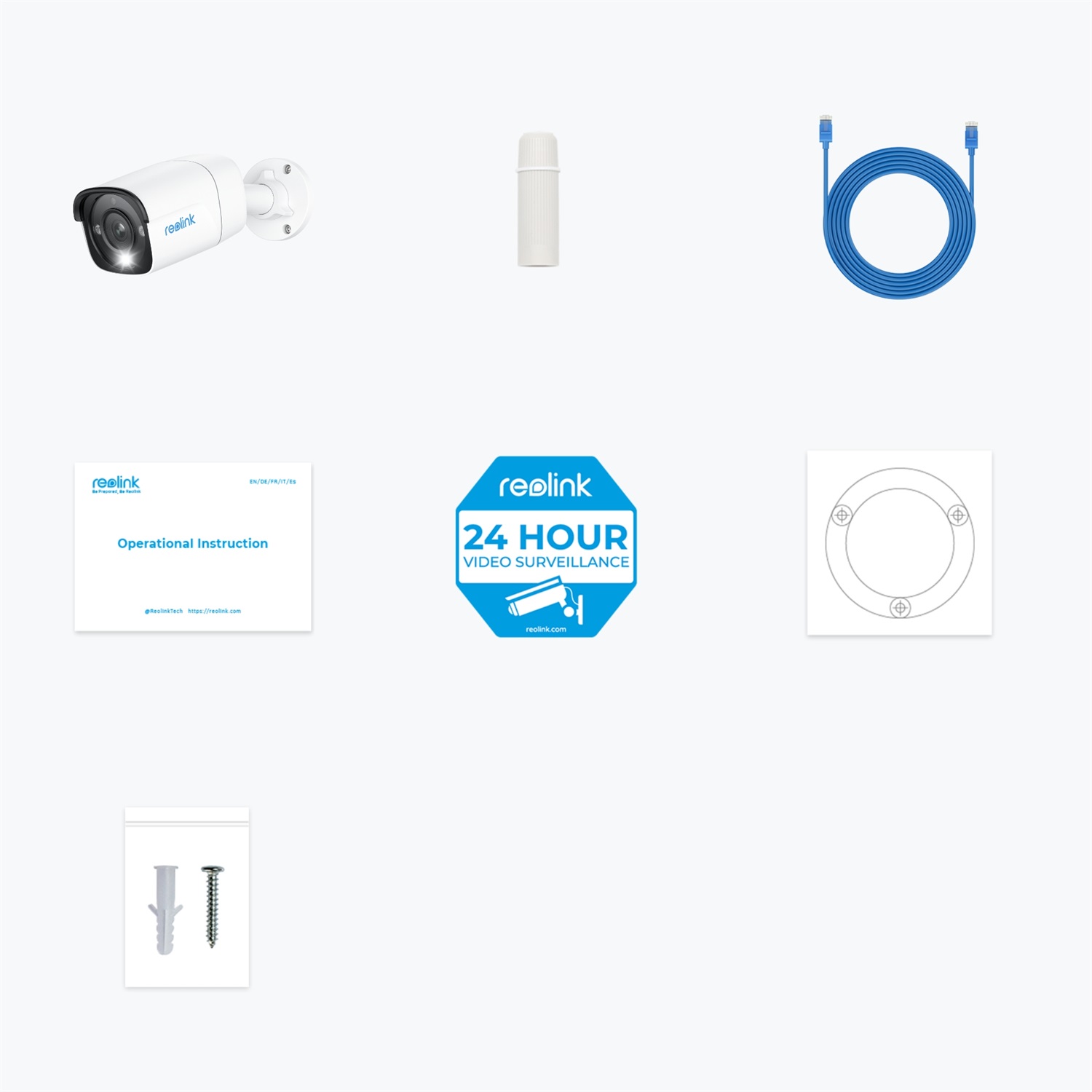 Reolink P340 Telecamera di Sicurezza IP 12MP Bianco/Nero con Risoluzione 4512 x 2512, PoE e Visione Notturna fino a 30m