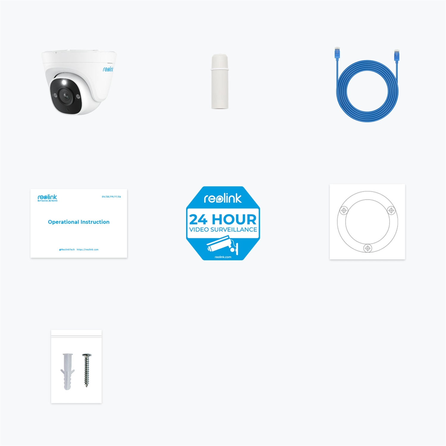 Reolink P344 Telecamera di Sicurezza IP 12MP Ultra HD Interno ed Esterno con Faretti e Supporto Micro SD