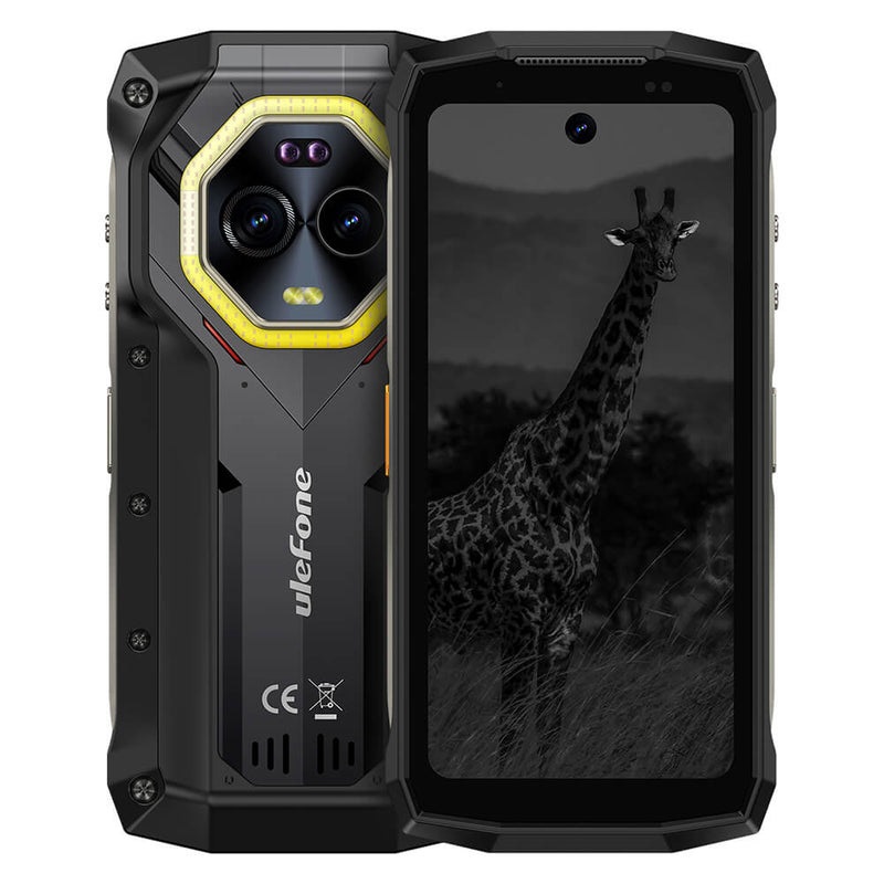 Ulefone Armor Mini 20 Pro - Smartphone 4.7'' 8GB RAM, 256GB, 5G, Dual SIM, Batteria 6200mAh, MediaTek Dimensity 6300, Nero