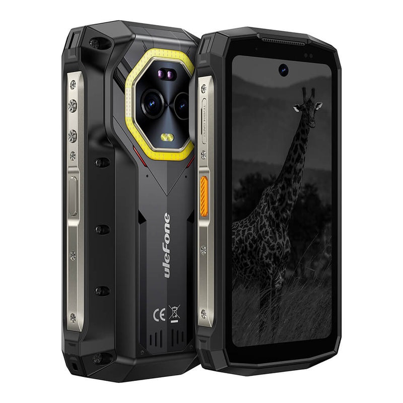Ulefone Armor Mini 20 Pro - Smartphone 4.7'' 8GB RAM, 256GB, 5G, Dual SIM, Batteria 6200mAh, MediaTek Dimensity 6300, Nero