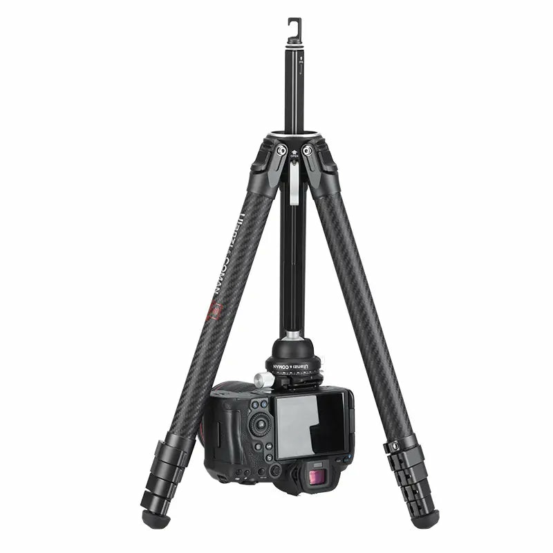 Ulanzi Zero Y Treppiede da Viaggio in Carbonio con Testa Panoramica a 360°, Arca Swiss e Colonna Centrale Staccabile - Capacità di Carico 18 kg