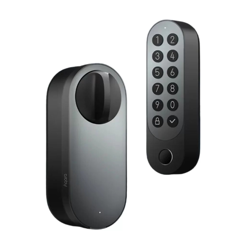 Aqara Smart Lock U200 Argento/Grigio - Serratura Intelligente Bluetooth con Impronte Digitali, Passcode e Chiave Home