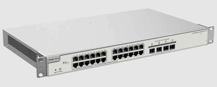 Ruijie Networks RG-NBS3200-24GT4XS-P-V2 switch di rete Gestito L2+ Gigabit Ethernet (10/100/1000) Supporto Power over Ethernet (PoE) Grigio