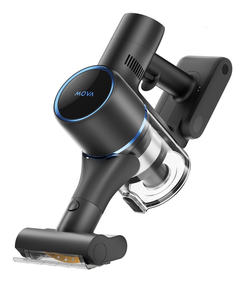 MOVA Tech S4 Aspirapolvere a bastone 2 in 1 Senza sacchetto 0,6 L 425 W Nero/Blu con Spazzola Multisuperficie e Aspirazione 150 AW