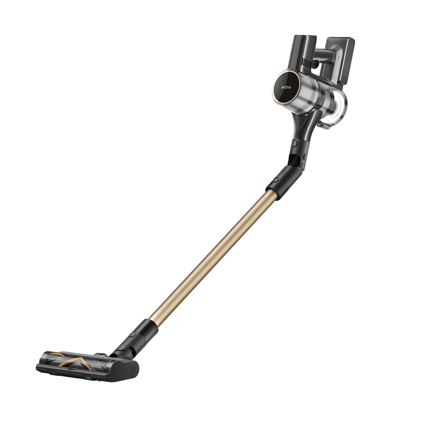 MOVA S5 Sense Aspirapolvere Senza Fili 2 in 1 - Potenza 190 AW, Autonomia Fino a 90 Minuti, Spazzola Multisuperficie, Senza Sacchetto, Capacità 0,6 L, Colore Nero/Oro