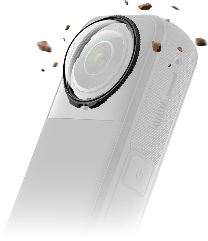 Insta360 X5 Premium Lens Guards - Protezioni Lenti in Vetro Temperato per Fotocamera Sportiva, Alta Trasparenza e Massima Protezione da Graffi e Polvere