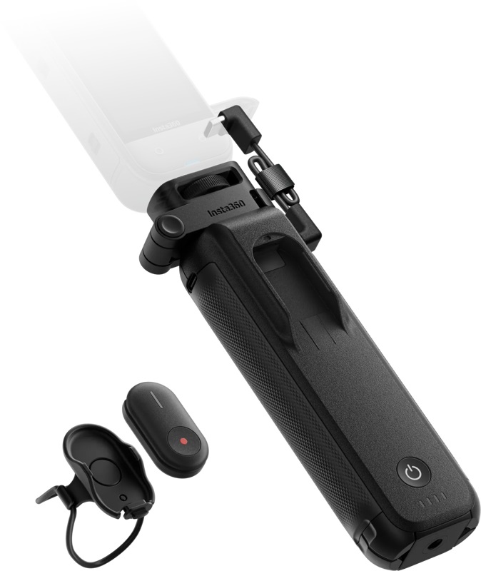 Insta360 FOMO Power Handle - Maniglia con Batteria Integrata da 6100 mAh per Riprese Illimitate