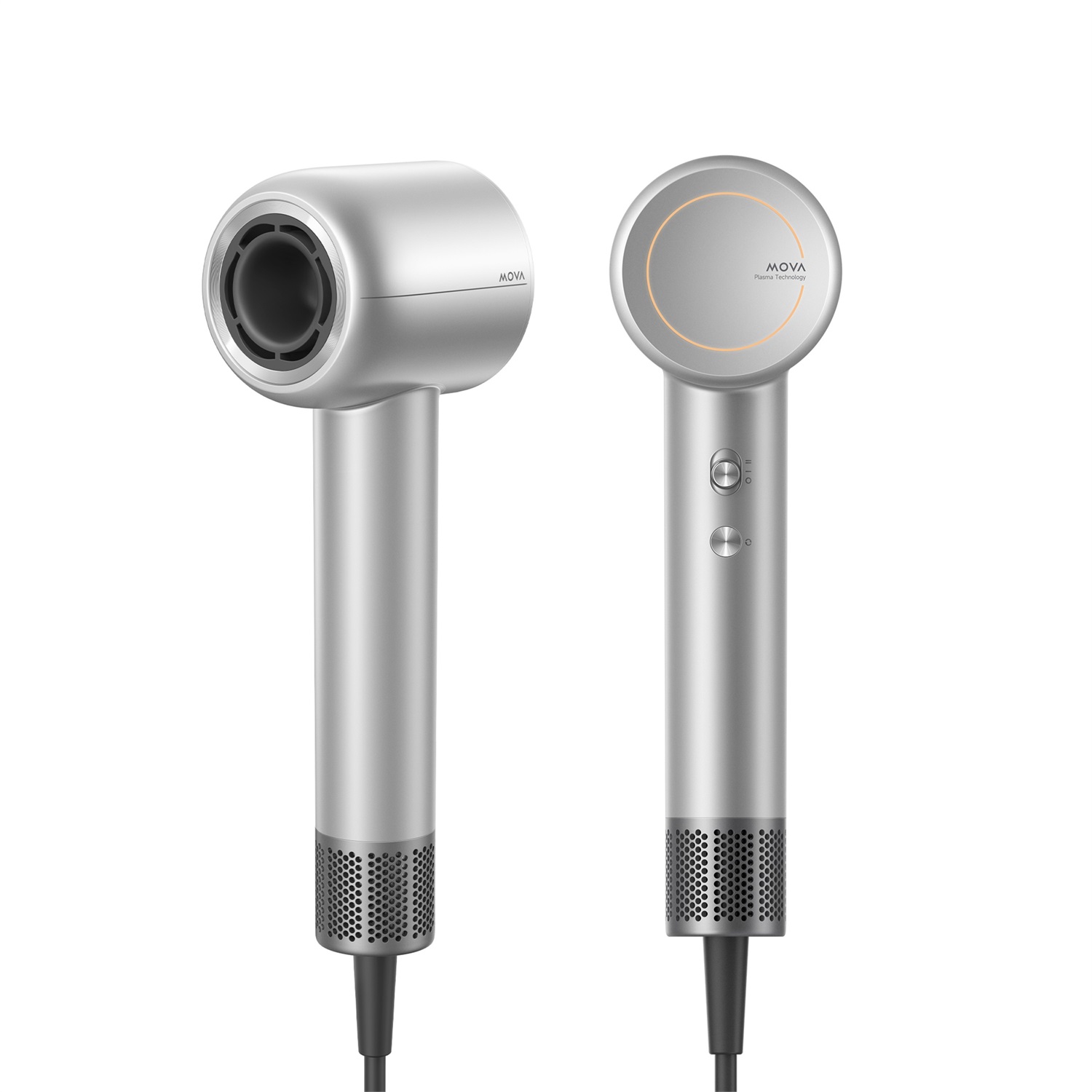 MOVA Shine 10 Asciugacapelli Argento - Asciugatura Rapida, Motore Brushless 110.000 RPM, Tecnologia di Blocco dell'umidità e Cura al Plasma