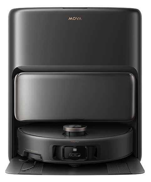 MOVA V50 Ultra Robot Aspirapolvere e Mocio con Potenza di Aspirazione 24.000 Pa, Svuotamento Automatico e Navigazione FlexiRise, Nero