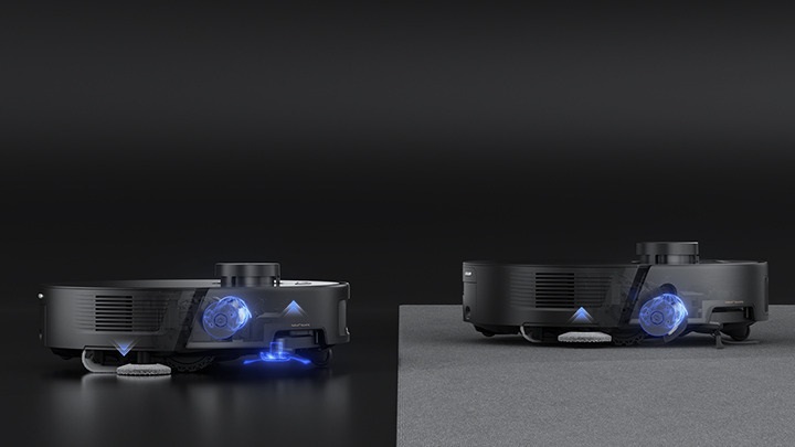 MOVA V50 Ultra Robot Aspirapolvere e Mocio con Potenza di Aspirazione 24.000 Pa, Svuotamento Automatico e Navigazione FlexiRise, Nero