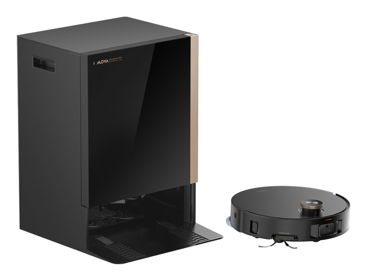 MOVA MOBIUS 60 Robot Aspirapolvere con Sistema MopSwap, Potenza di Aspirazione 30.000 Pa, Navigazione Flessibile e Superamento Ostacoli Fino a 8 cm
