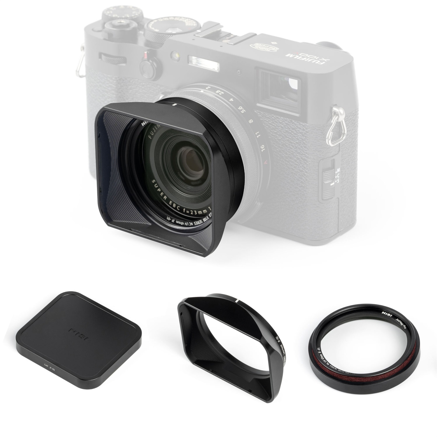 NiSi Kit Paraluce Magnetico per Obiettivo Fujifilm X100 - Filtro UV NC e Tappo in Metallo