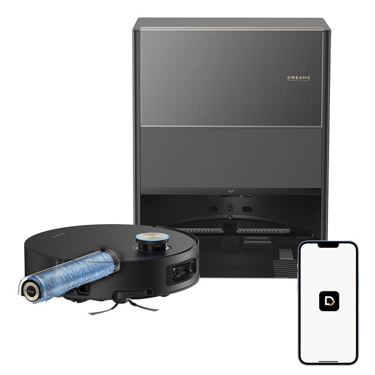 Dreame Aqua10 Roller Robot Aspirapolvere con Funzione Mopping, Potenza di Aspirazione 30kPa, Navigazione AI e Auto-Svuotamento
