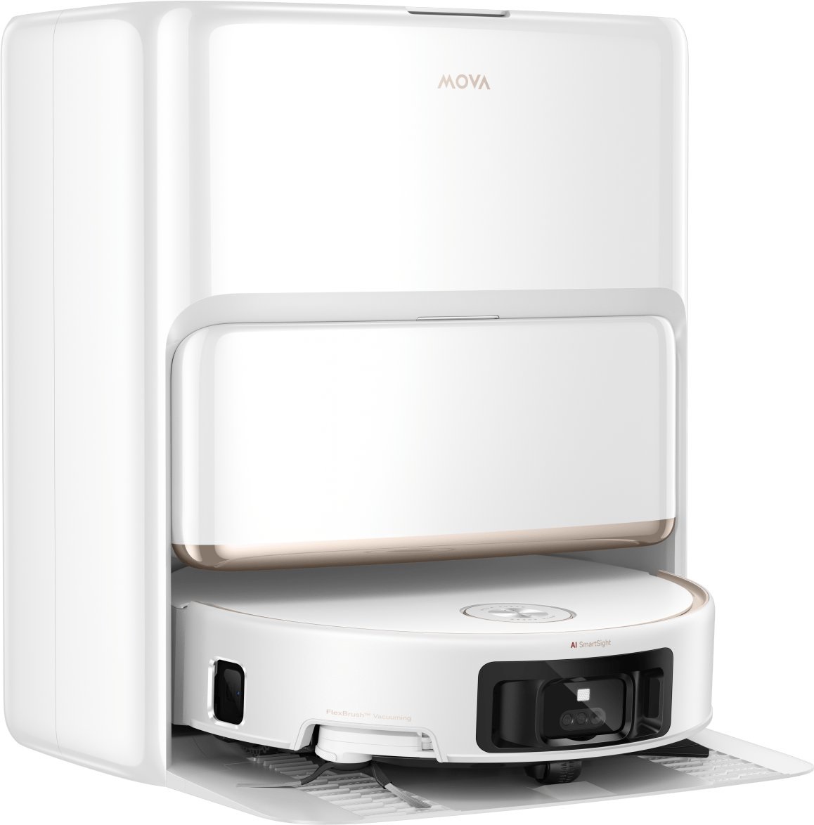Mova Z60 Ultra Roller Robot Aspirapolvere Bianco con Funzione Mopping e Potenza di Aspirazione 28.000 Pa