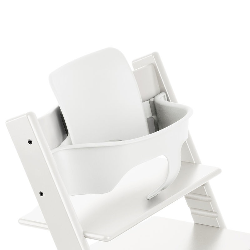 Stokke Tripp Trapp Baby Set Bianco - Seggiolone con Sponda di Seduta, Fascia di Sicurezza e Piastra dello Schienale