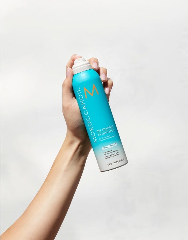 Moroccanoil Dry Shampoo Light Tones 205 ml - Shampoo secco per capelli chiari, rinfresca l'acconciatura e assorbe il sebo