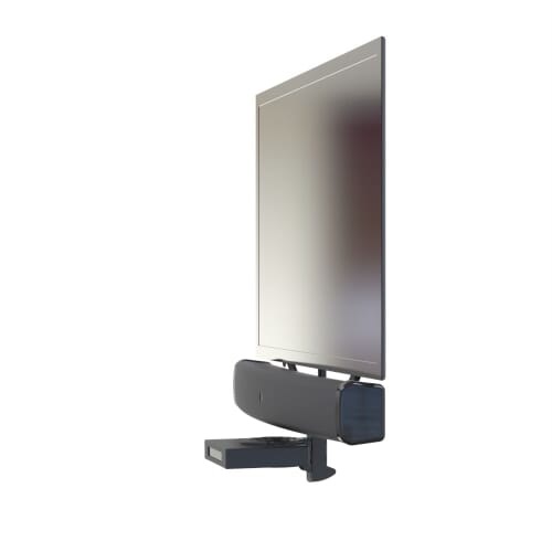 Barkan Supporto Universale per Soundbar e Ripiano A/V - Montaggio sopra/sotto TV, 13-80 pollici, Capacità fino a 6,5 kg