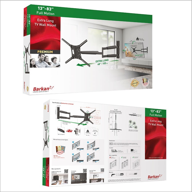 Barkan Mounting Systems BM443XL Supporto TV a parete 2,11 m (83