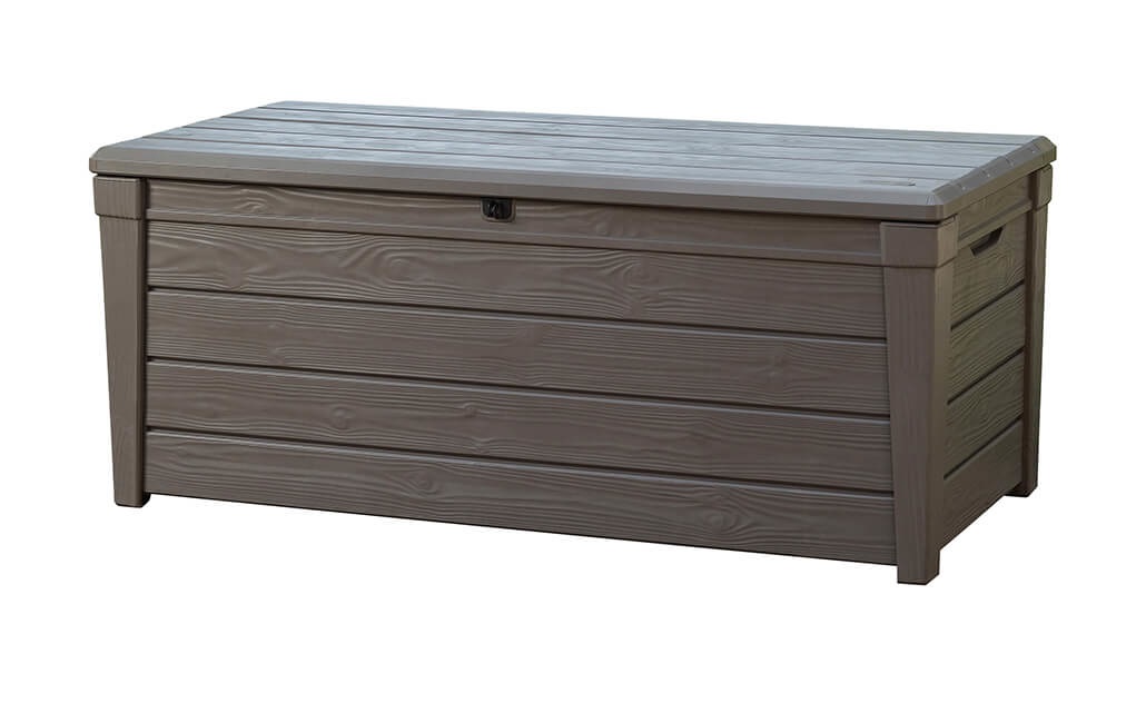 Keter Baule Brightwood Marrone 454 Lt in Resina Effetto Legno - 145x69,7x60,3 cm