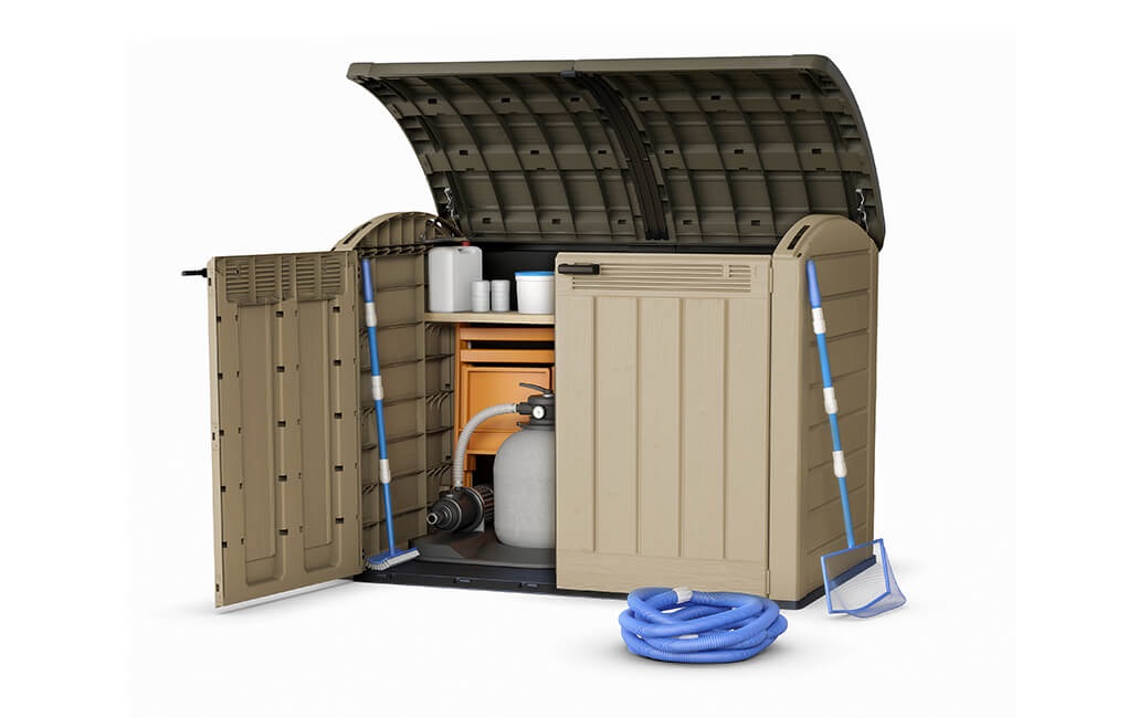 Keter Store-It-Out Ultra - Porta Attrezzi da Giardino in Resina Beige/Marrone, 2000L, 177x113x134 cm
