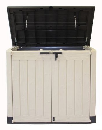 Keter Store-It-Out MAX Beige - Box Porta Attrezzi da Giardino in Resina, Capacità 1200L, Dimensioni 145,5x82x125 cm