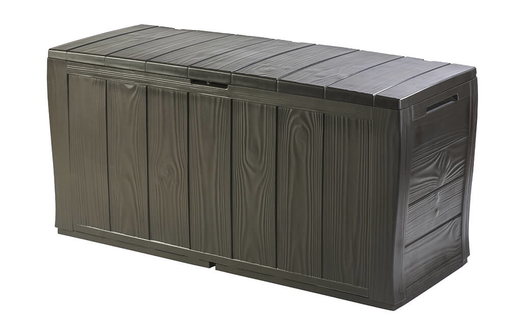 Keter Baule Sherwood in Resina Marrone 270L - 117x45x57,5 cm, Facile Assemblaggio