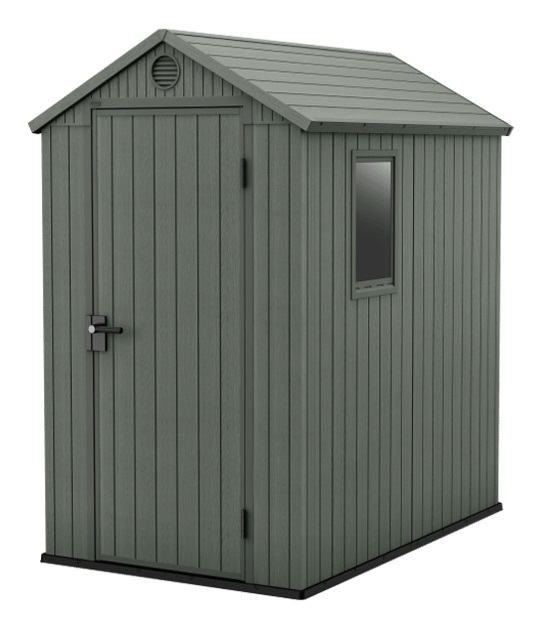 Keter Casetta da Giardino Darwin 4x6 Verde in EVOTECH con Finestra Laterale - 125,8x184,5x205,1 cm