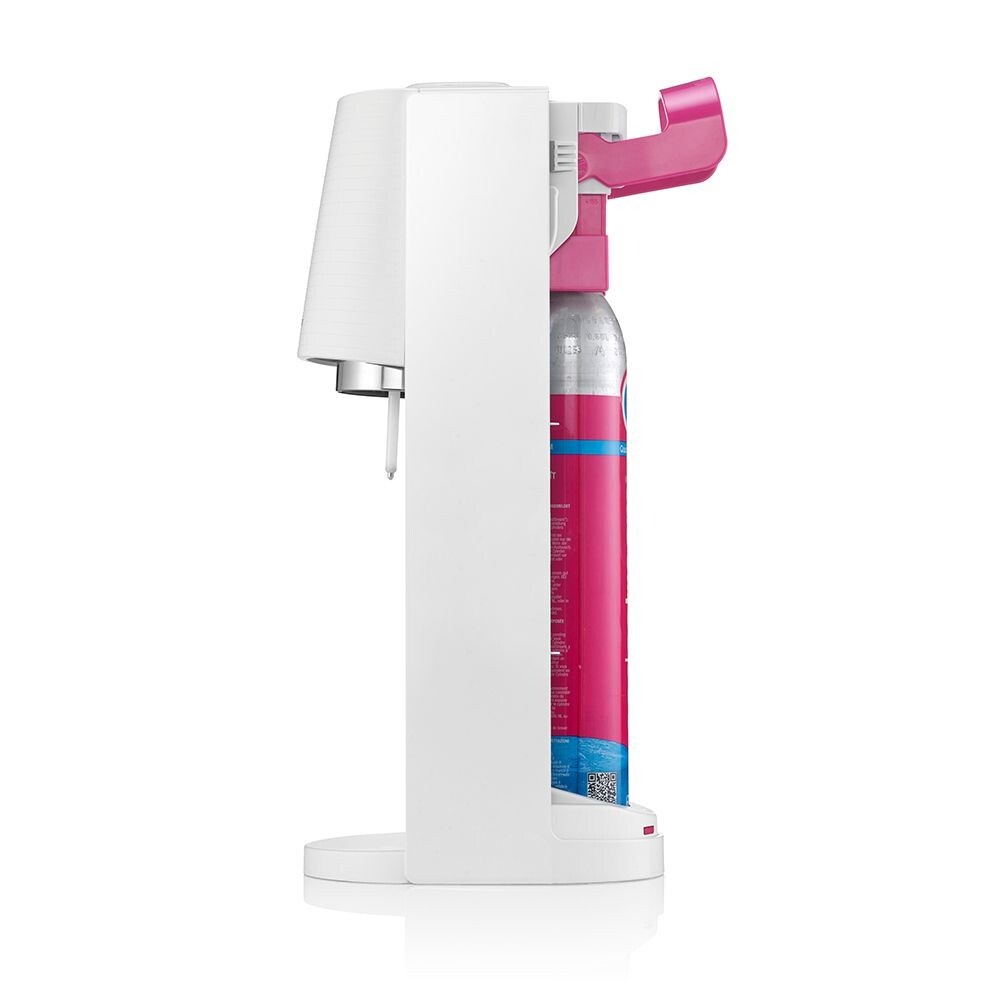 SodaStream Terra Bianco - Gasatore con Bottiglia PET Lavabile da 1L e Cilindro Quick Connect per 60L di Acqua Gasata
