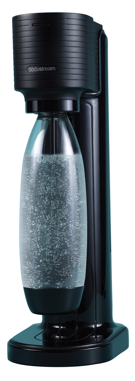 SodaStream Gaia Gasatore d'Acqua Nero | Include Bottiglia da 1L e Cilindro CO2 425gr | Design Compatto e Facile da Usare