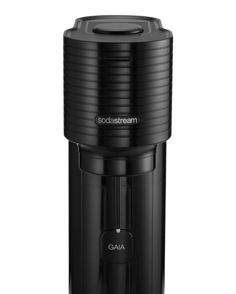SodaStream Gaia Gasatore d'Acqua Nero | Include Bottiglia da 1L e Cilindro CO2 425gr | Design Compatto e Facile da Usare