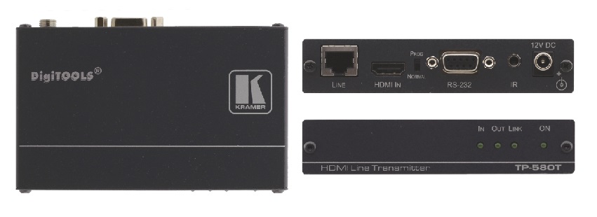 Kramer Electronics TP-580T Convertitore Video 1920 x 1080 Pixel - HDMI Bidirectional, RS-232 & IR over HDBaseT