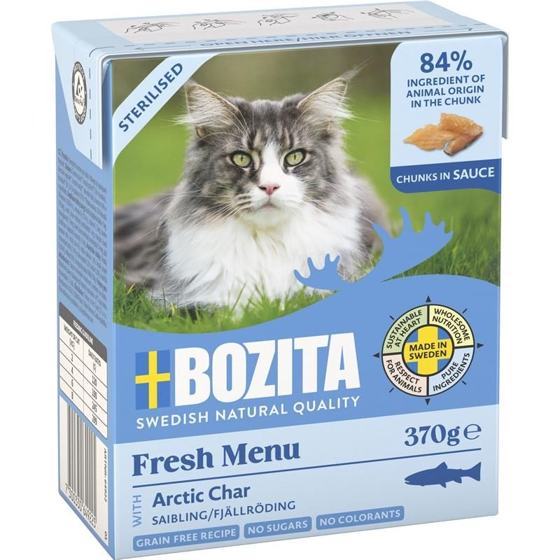 Bozita Tetra Bocconcini in salsa e gelatina per gatti sterilizzati - 370 g, senza cereali e zucchero, alta qualità