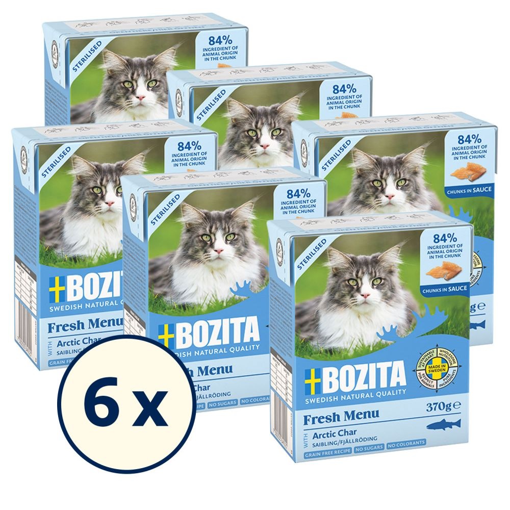Bozita Tetra Bocconcini in salsa e gelatina per gatti sterilizzati - 370 g, senza cereali e zucchero, alta qualità
