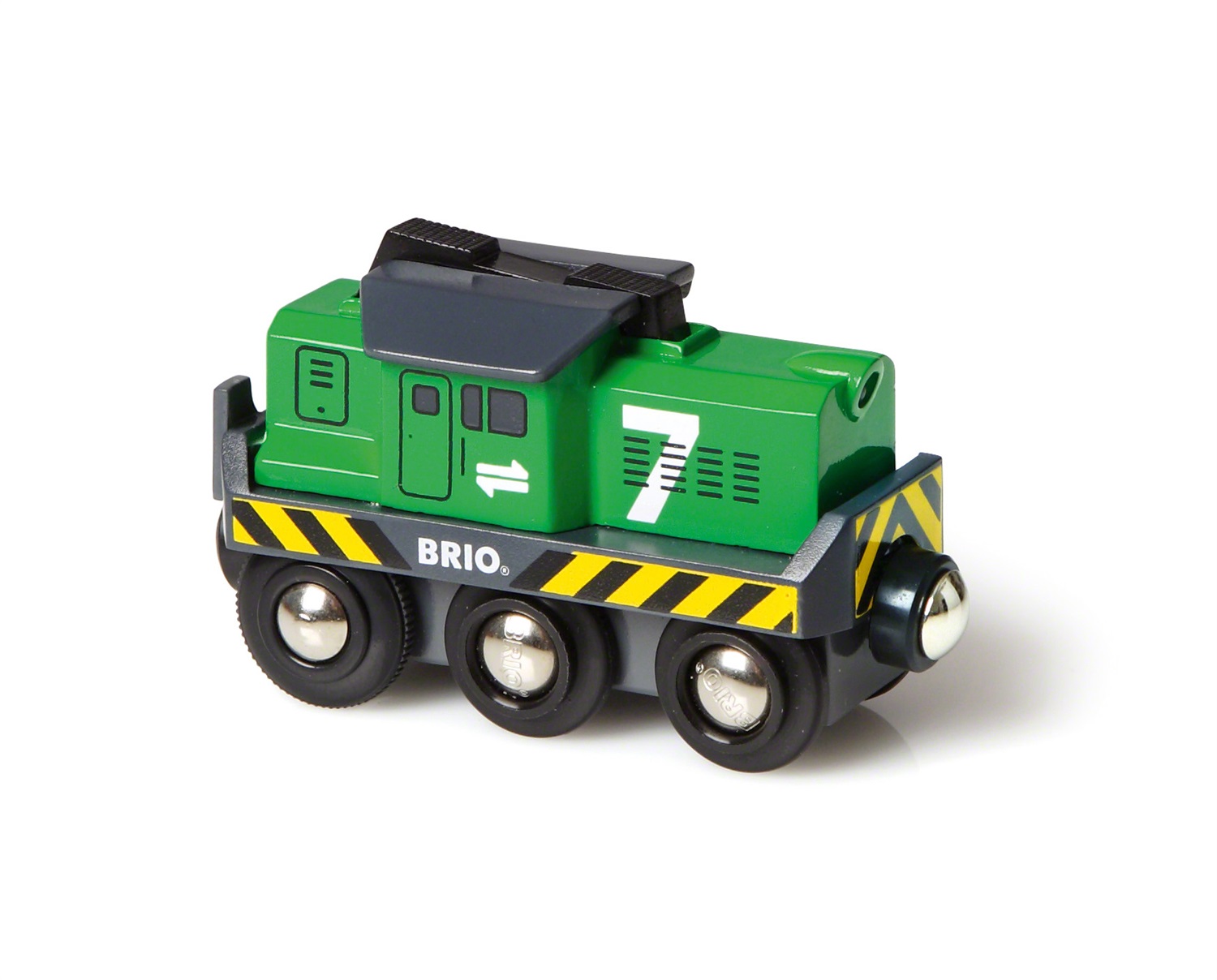 BRIO Locomotiva per Treno Merci a Batterie - Gioco Educativo per Bambini dai 3 Anni con Luce e Materiali Certificati