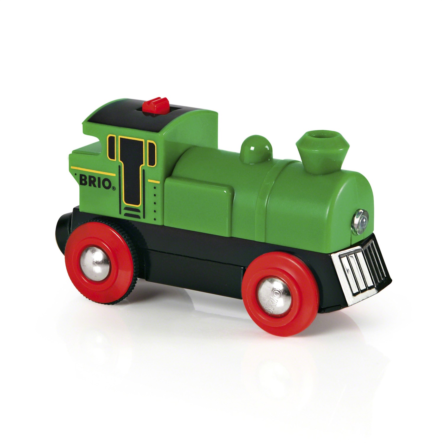BRIO Locomotiva a Batterie 335958 - Treno Elettrico in Legno con Faro, Marcia Avanti e Indietro, per Bambini 3 Anni