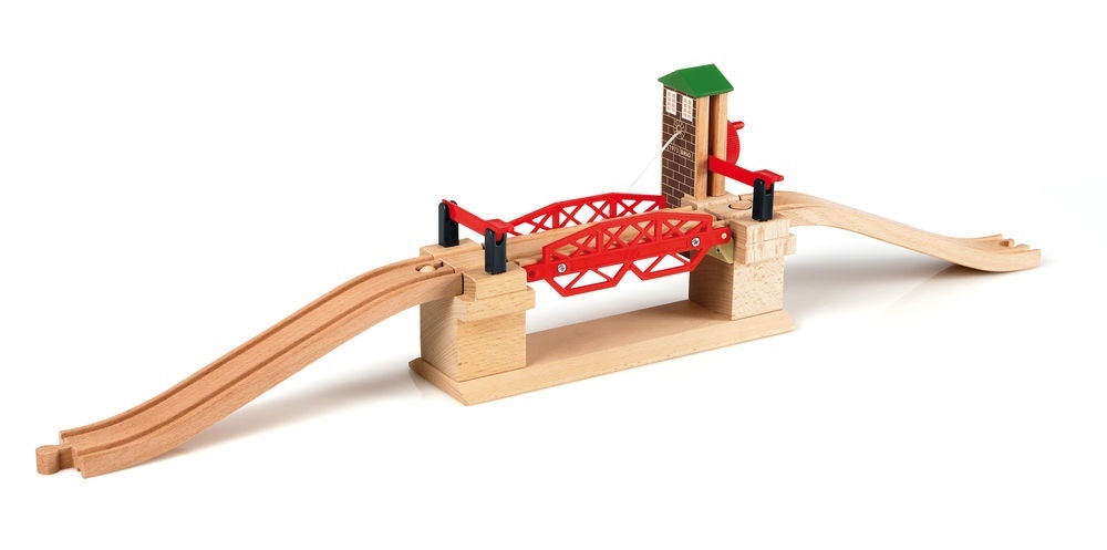 BRIO Ponte Levatoio - Set 6 Pezzi - Espansione per Ferrovia in Legno - Dimensioni 66,5 x 15,1 x 10,2 cm - Adatto a bambini a partire da 3 anni