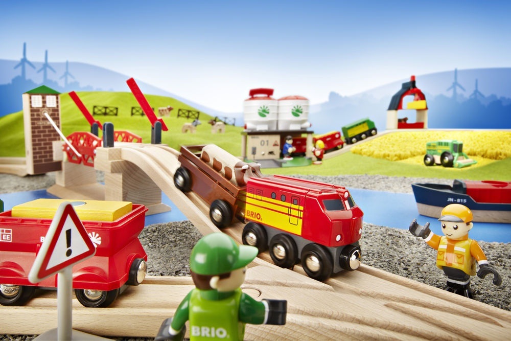 BRIO Ponte Levatoio - Set 6 Pezzi - Espansione per Ferrovia in Legno - Dimensioni 66,5 x 15,1 x 10,2 cm - Adatto a bambini a partire da 3 anni