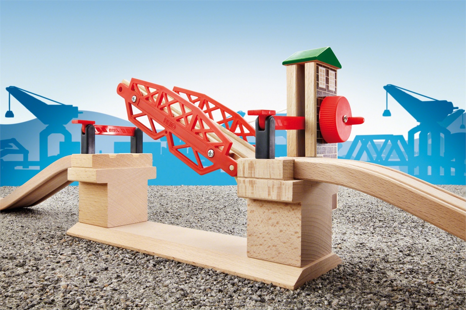 BRIO Ponte Levatoio - Set 6 Pezzi - Espansione per Ferrovia in Legno - Dimensioni 66,5 x 15,1 x 10,2 cm - Adatto a bambini a partire da 3 anni