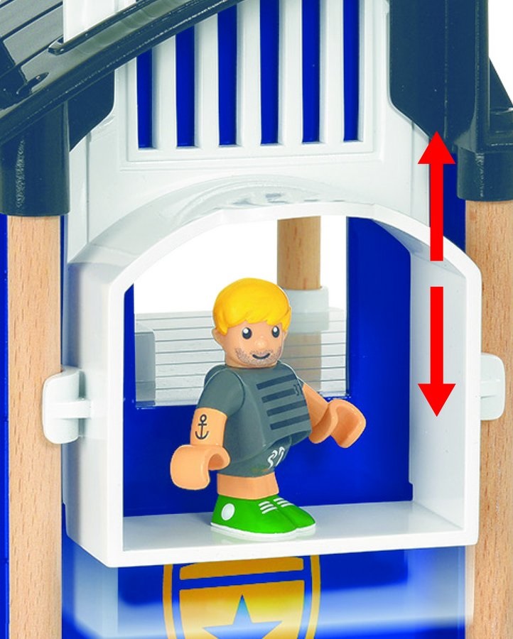BRIO 33813 - Stazione di Polizia con Veicolo, Accessorio Pista Trenino, Set Costruzioni in Legno, Compatibile con Tutti i Prodotti BRIO, Giocattolo per Bambini 3 Anni