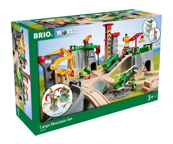 BRIO Cargo Mountain Set Deluxe - Set di Trasporto Merci in Montagna con 5 Livelli di Gioco e Accessori per Bambini dai 3 Anni
