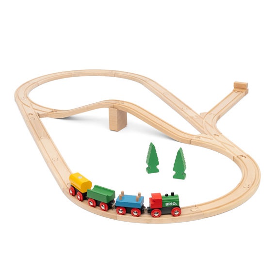 BRIO Set Ferroviario in Legno per il 65° Anniversario - 32 Pezzi, Treno Classico per Bambini dai 3 Anni