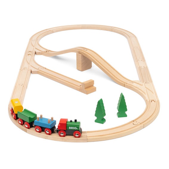 BRIO Set Ferroviario in Legno per il 65° Anniversario - 32 Pezzi, Treno Classico per Bambini dai 3 Anni