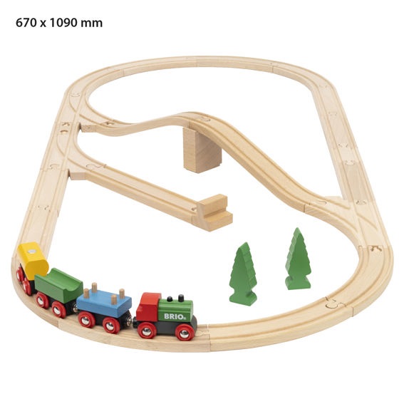 BRIO Set Ferroviario in Legno per il 65° Anniversario - 32 Pezzi, Treno Classico per Bambini dai 3 Anni