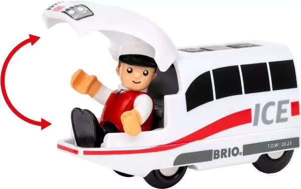 BRIO 36088 Treno Ricaricabile ICE - Giocattolo Alimentato a Batteria per Bambini oltre 3 Anni
