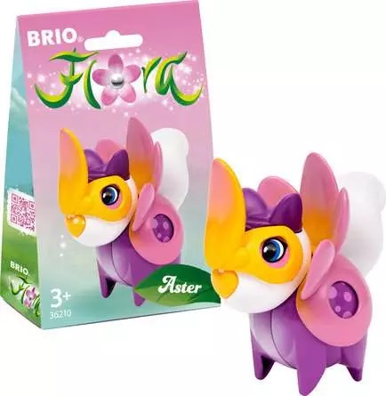 BRIO Aster - Personaggio con Outfit a Fiore per Bambini 3 Anni, Giocattolo Stimolante e Compatibile con Set BRIO Flora
